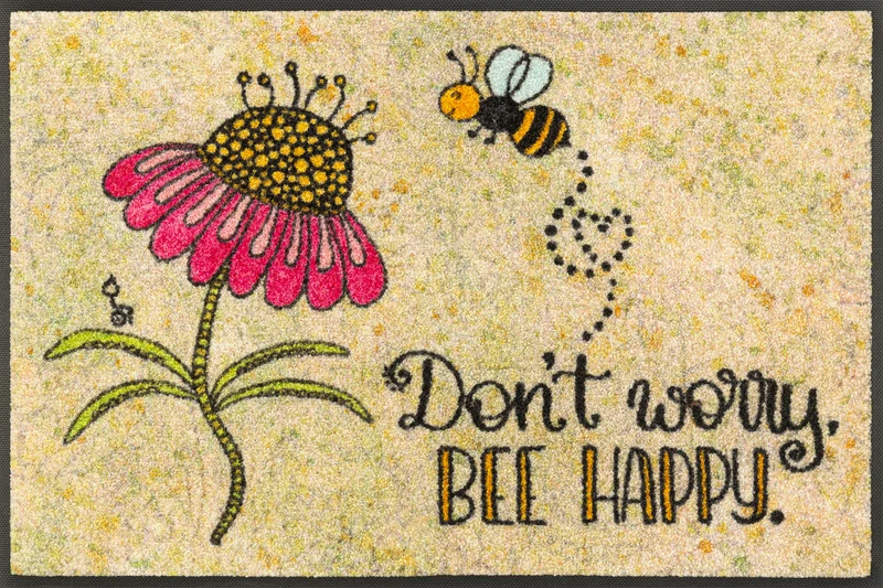 Fußmatte 50x75 Bee Happy beige