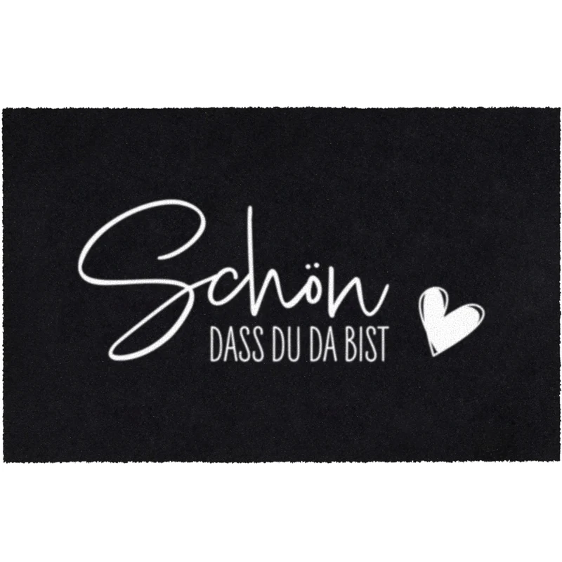 Fußmatte 45x70 Mat Schön das du da bist schwarz