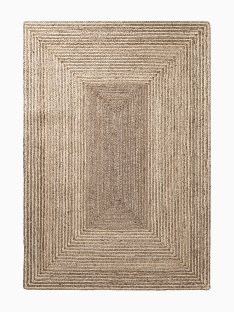 Jute Teppich Juno Weiß/Braun