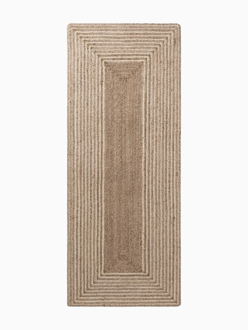 Jute Teppich Juno Weiß/Braun Läufer
