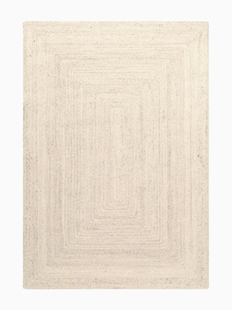 Jute Teppich Juno Natur Weiß