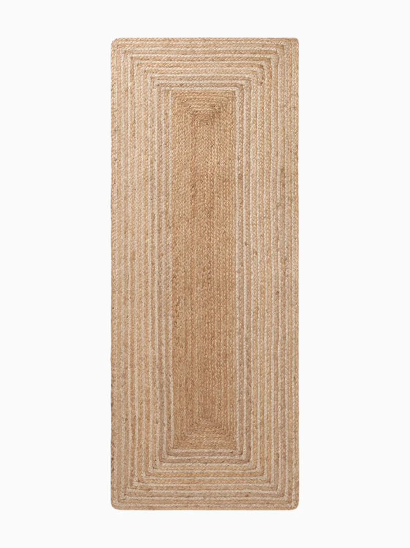 Jute Teppich Juno Weiß/Gold Läufer