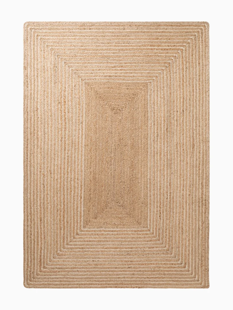 Jute Teppich Juno Weiß/Gold