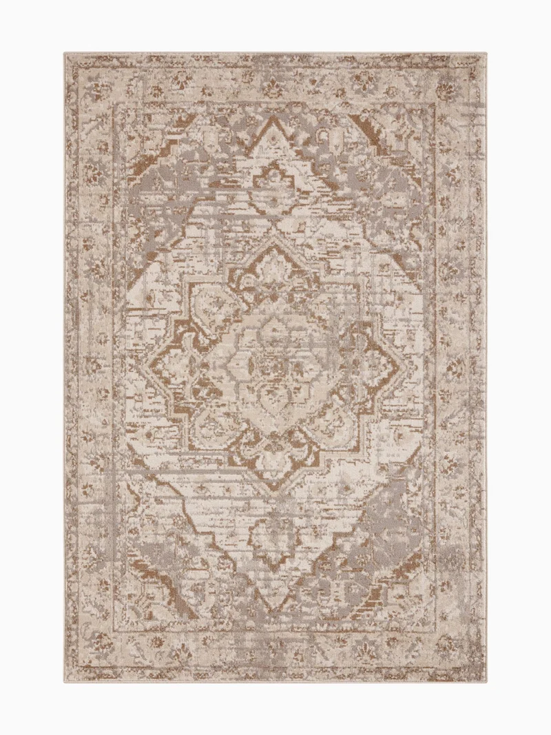 Teppich Esszimmer - Vintage Teppich Terrain Beige