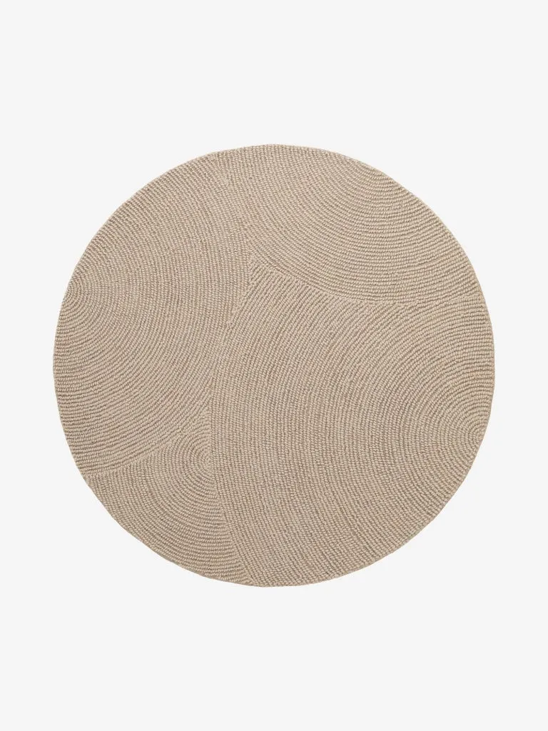 Wollteppich Calmio Beige Rund