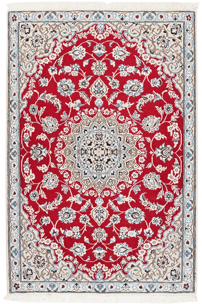 Nain 9La · Handgeknüpft – Rot, 137x91 cm