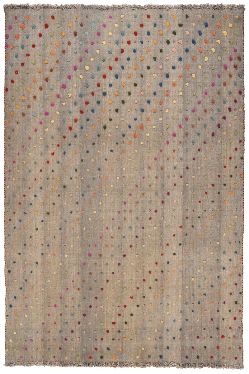 Kelim Gashgai · Handgewebt – Grau, 226x176 cm