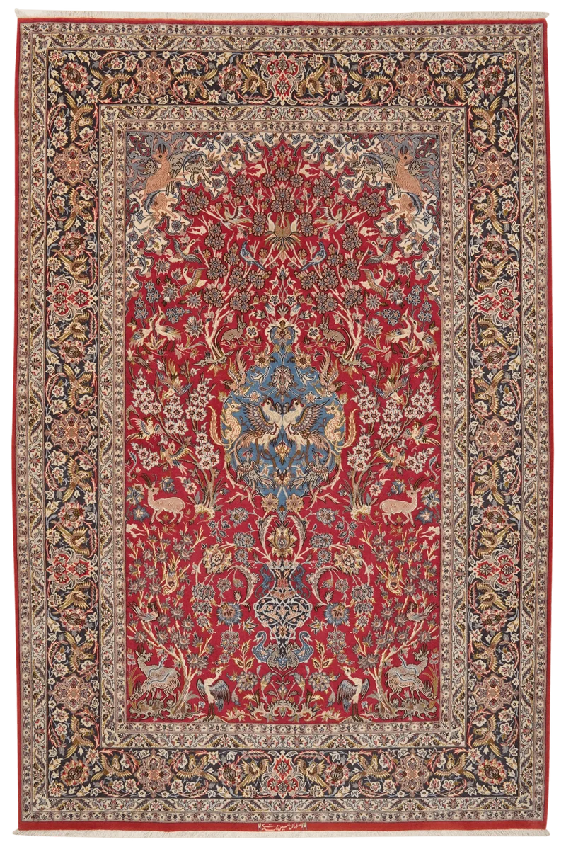Isfahan · Handgeknüpft – Rot, 240x160 cm