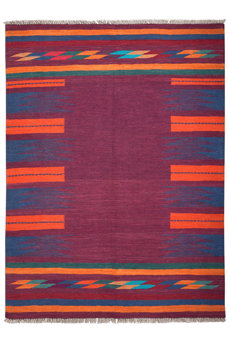 Kelim Gashgai · Handgewebt – Violett, 187x136 cm