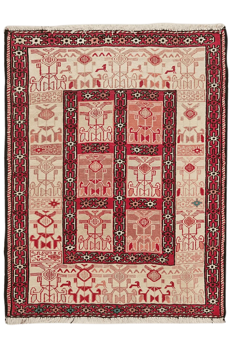 Sumak Shahsavan · Handgewebt – Beige, 89x69 cm