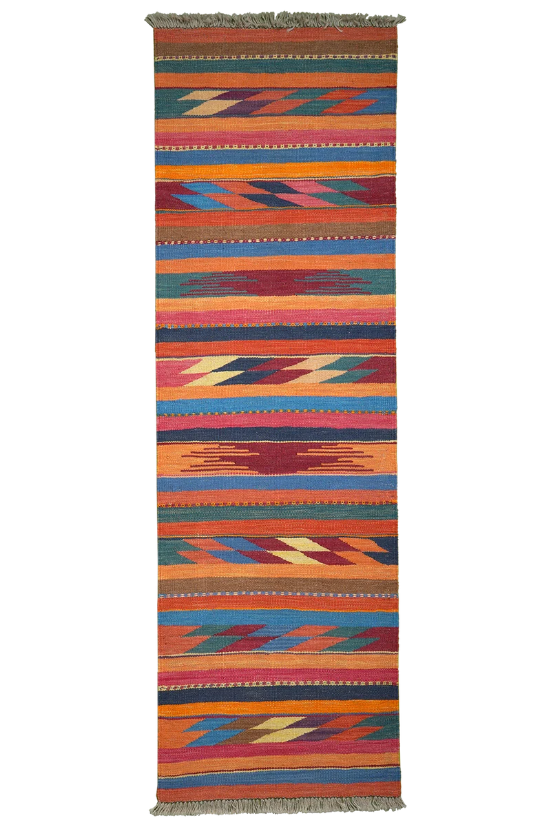 Kelim Gashgai · Handgewebt – Bunt, 193x61 cm