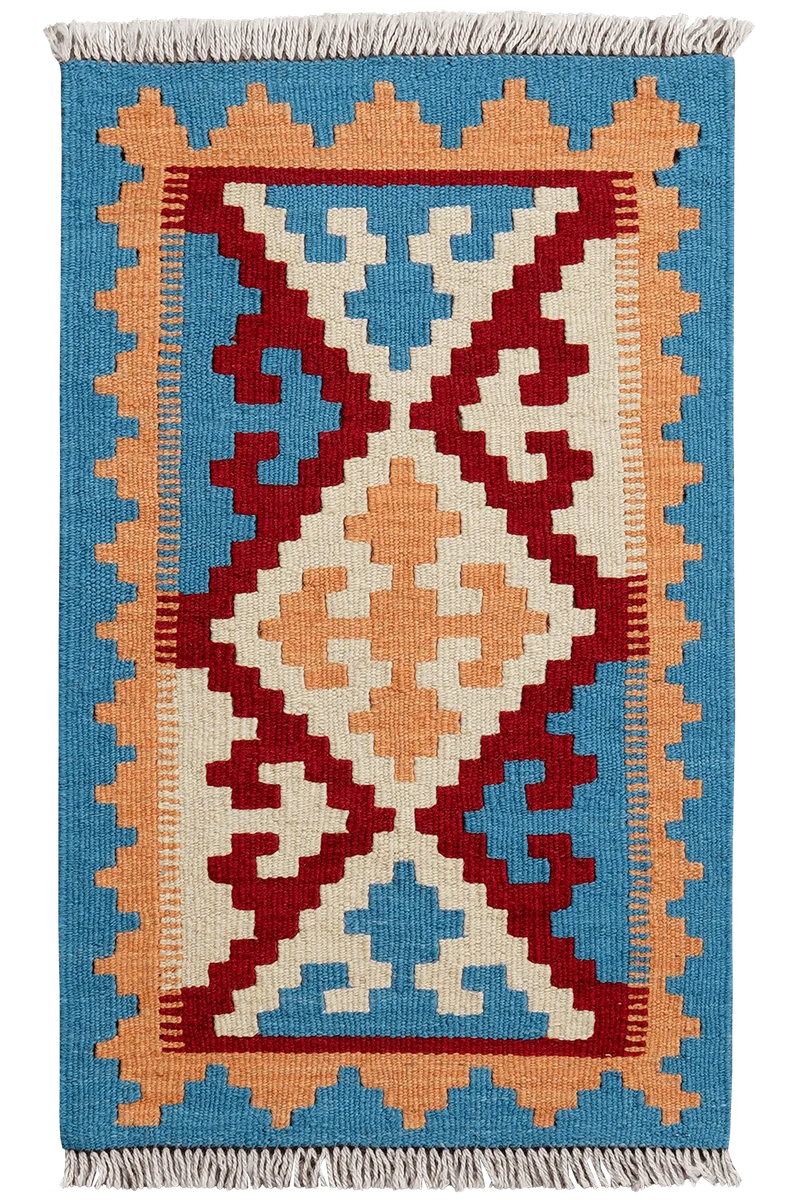 Kelim Gashgai · Handgewebt – Rot, 67x42 cm