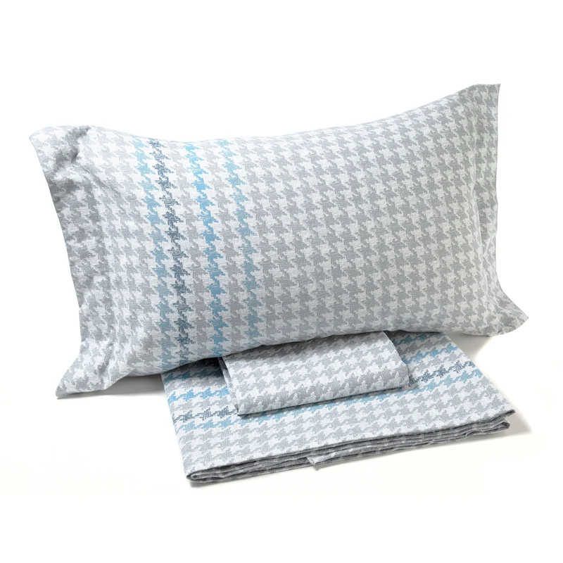 Completo Lenzuola in Flanella Checks Caleffi Geometrico