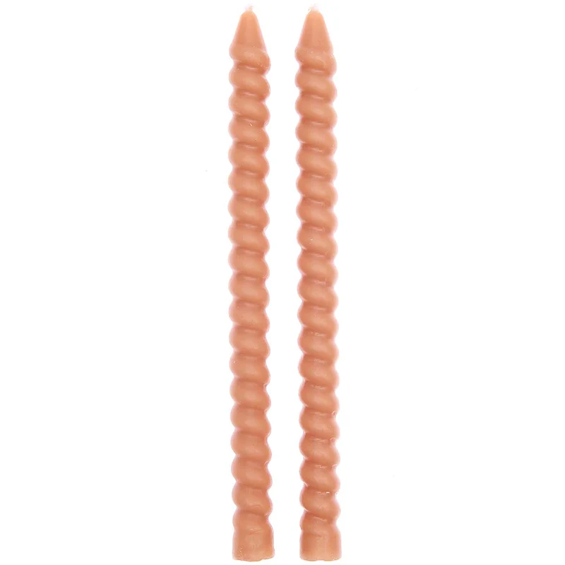 Toffee-Spiralkerze, 2er-Set