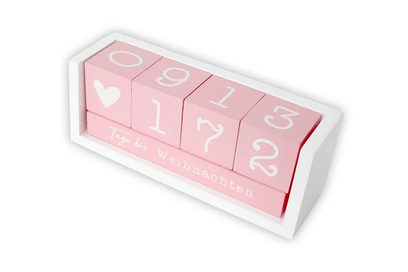 Countdown Kalender Holz-Tischkalender, Tagezähler