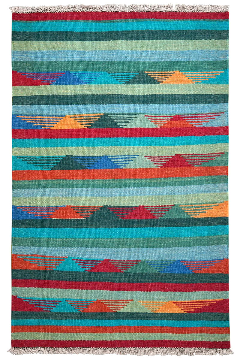 Kelim Gashgai · Handgewebt – Bunt, 156x100 cm