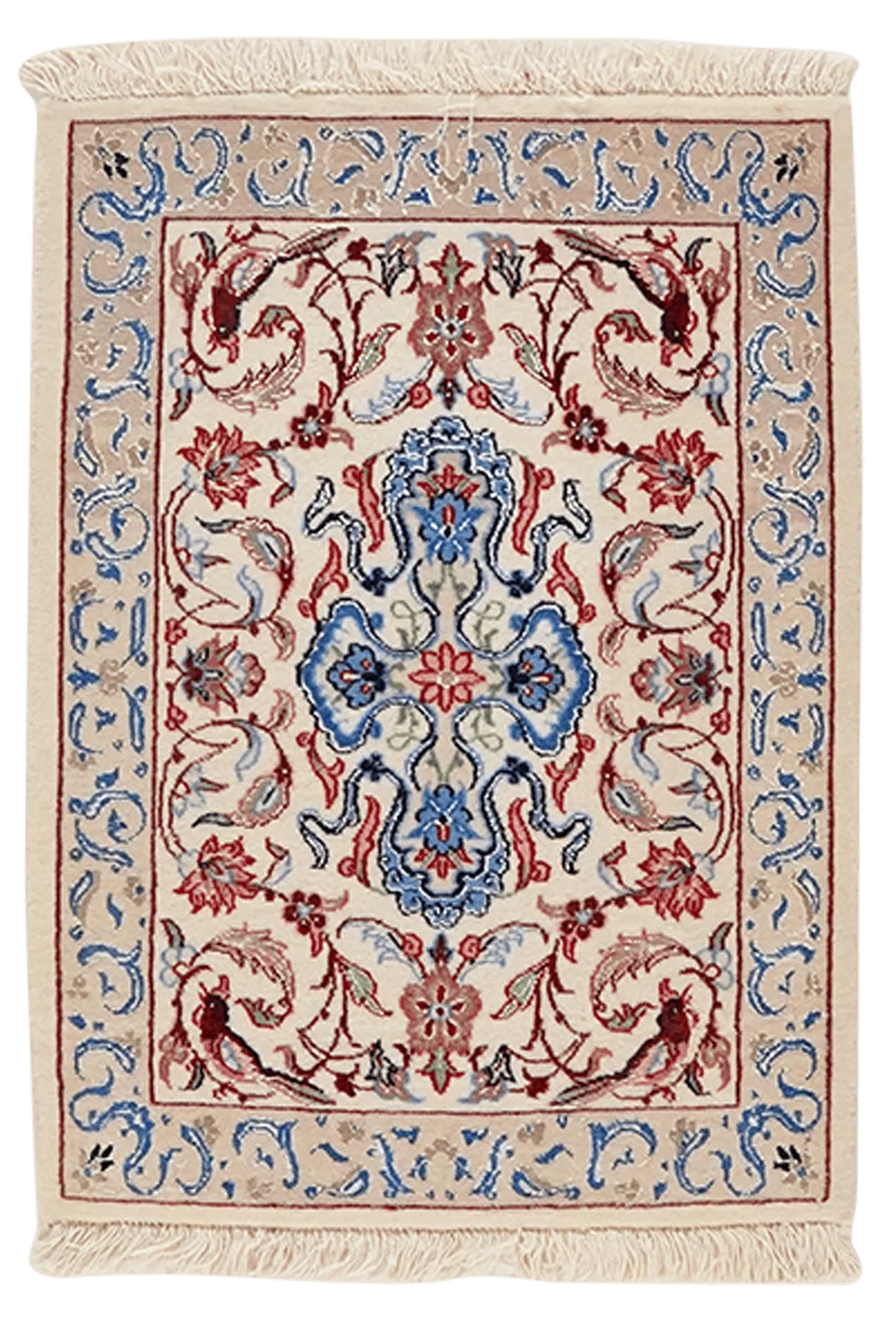 Isfahan · Handgeknüpft – Beige, 55x38 cm