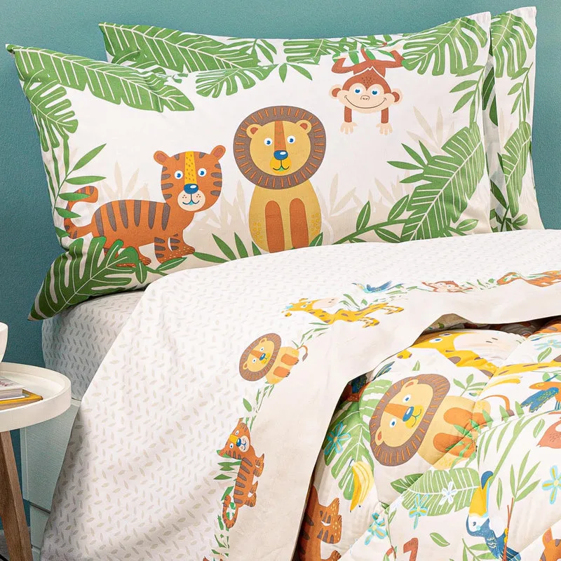 Completo Lenzuola tropical in Cotone