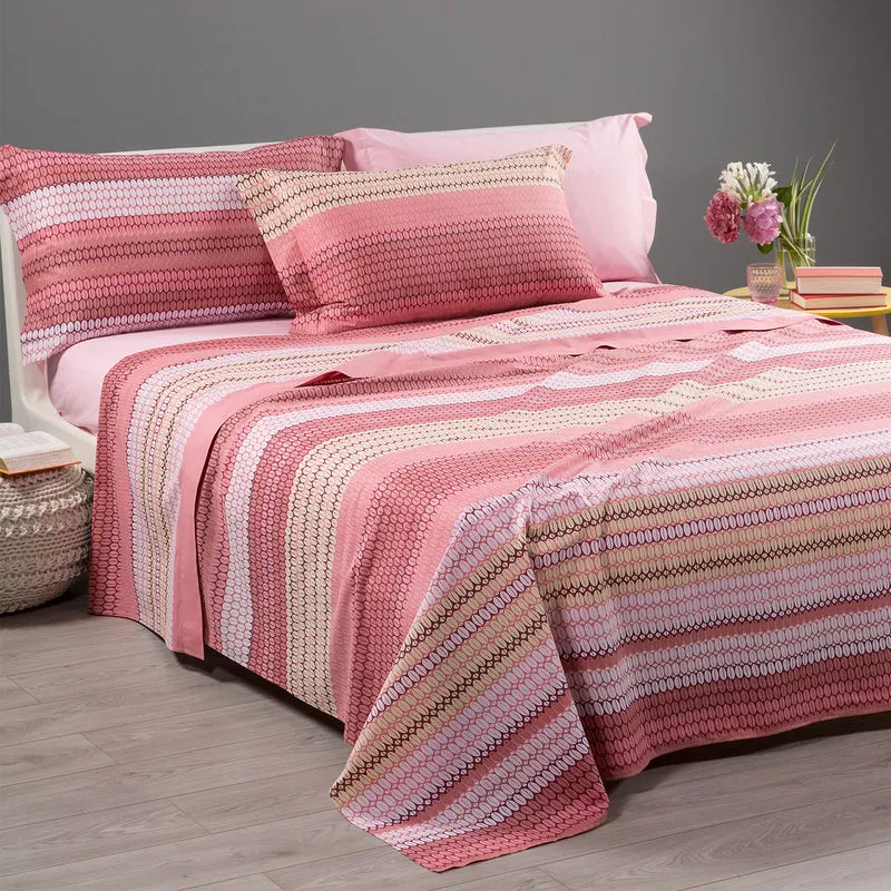 Completo Lenzuola Copriletto folk Moderno in Cotone