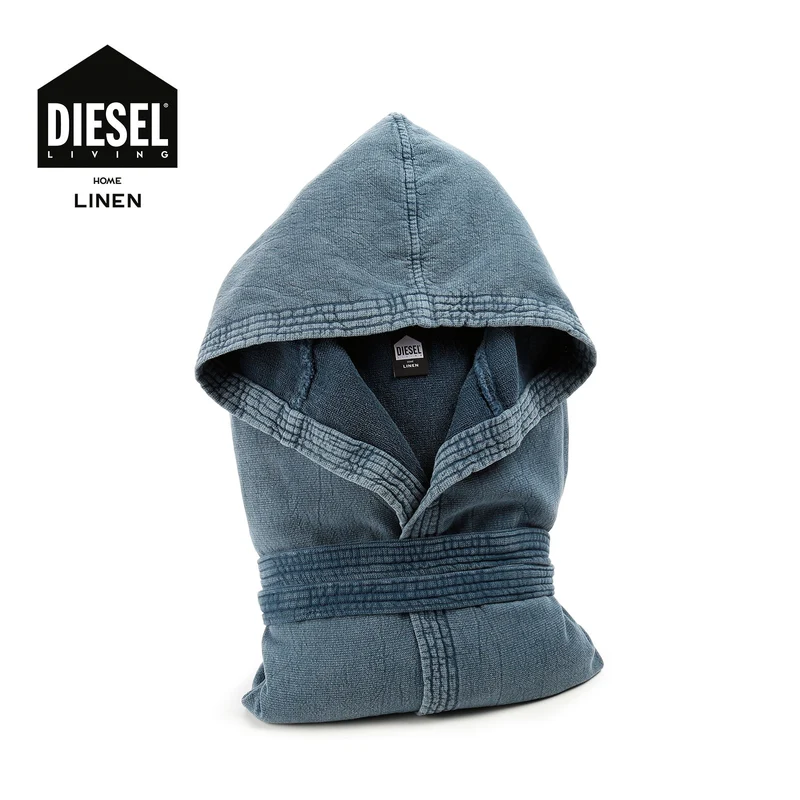 Accappatoio con Cappuccio soft denim diesel in Cotone 350 gr/mq