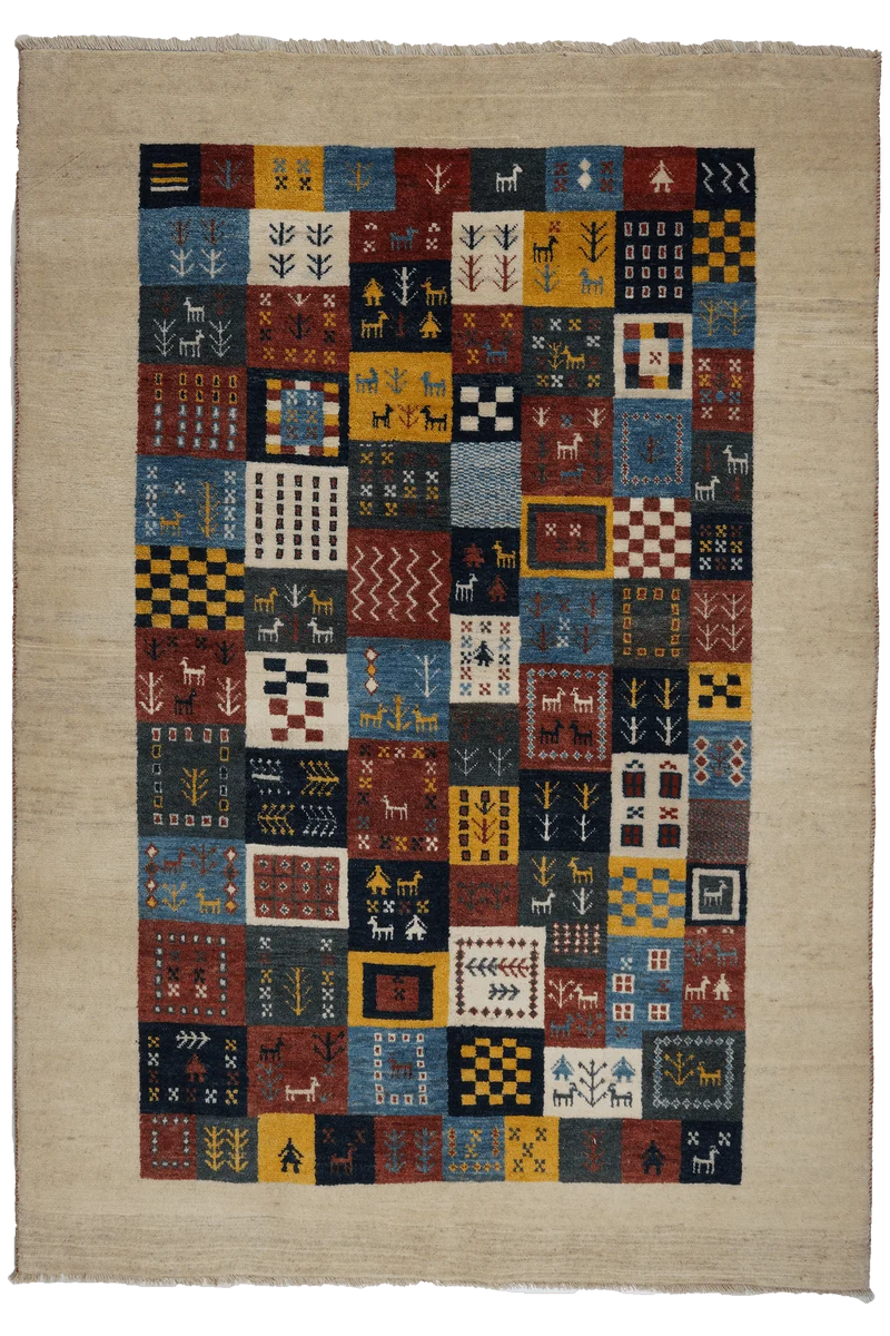 Gabbeh Sonnat · Handgeknüpft – Bunt, 186x131 cm