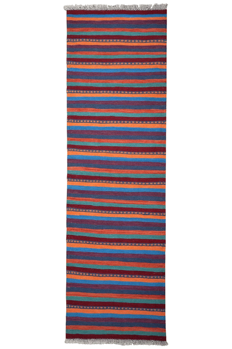 Kelim Gashgai · Handgewebt – Bunt, 195x58 cm