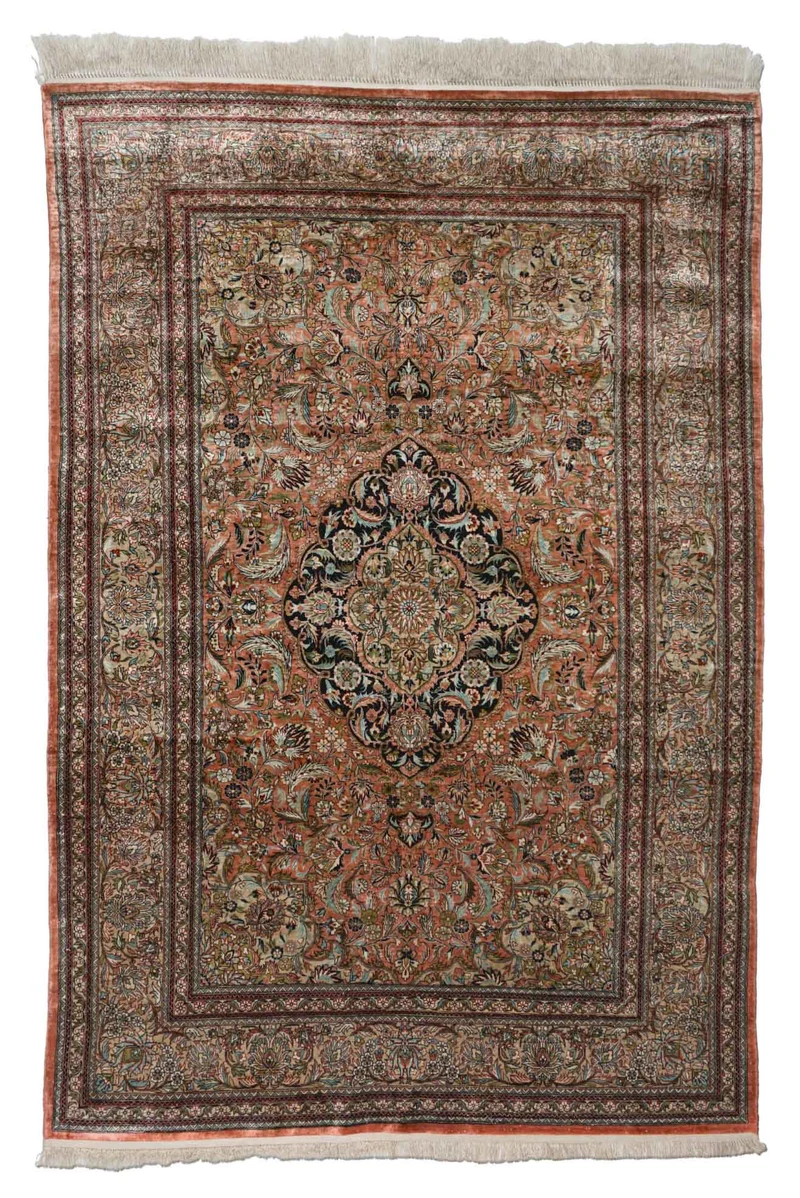 Chinesischer Ghom aus reiner Seide | 182 cm x 122 cm | Nr. Z-3499