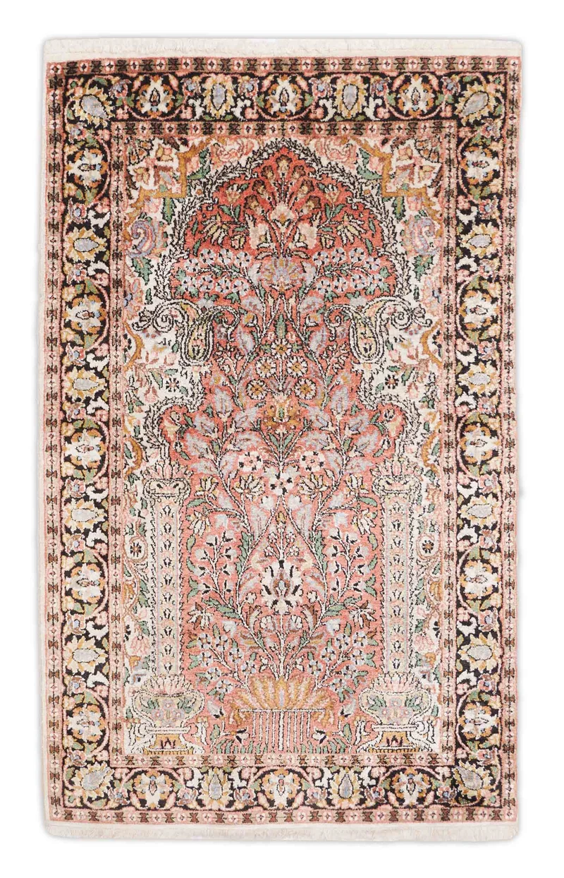 Kaschmir Teppich aus merzerisierter Baumwolle | 124 cm x 77 cm | Nr. Z-4297