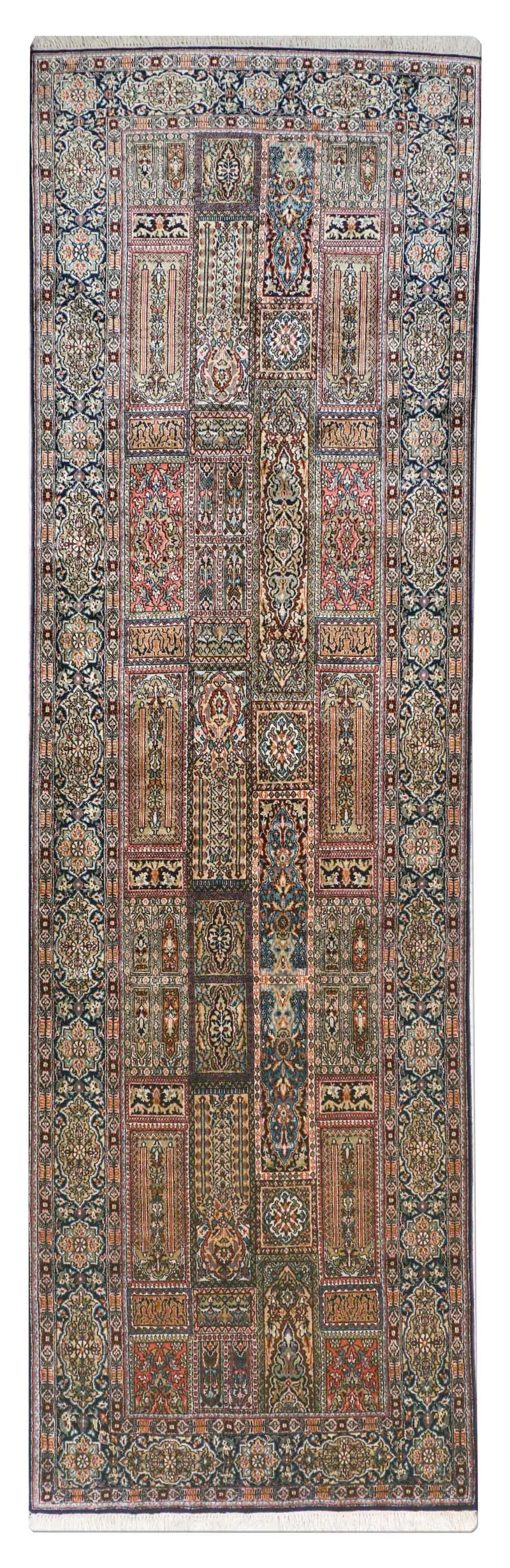 Kaschmir Teppich aus reiner Seide | 292 cm x 80 cm | Nr. Z-3423