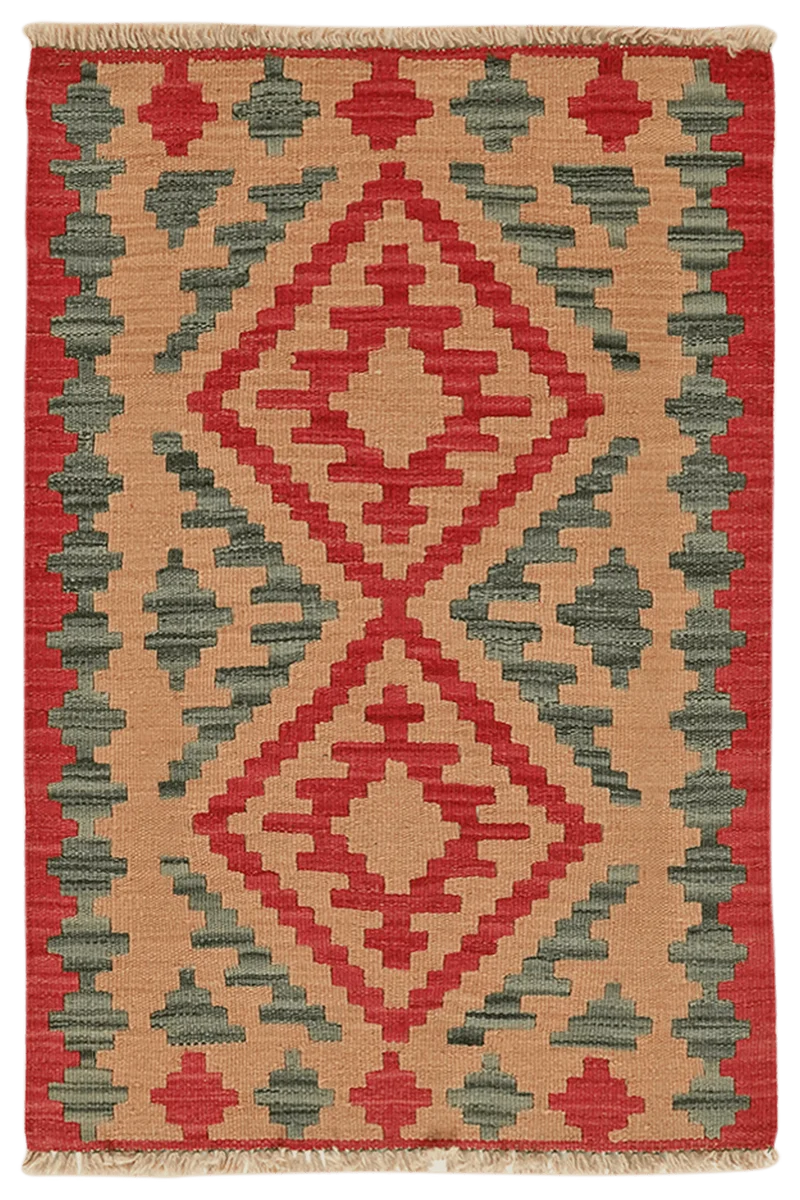 Kelim Gashgai · Handgewebt – Bunt, 92x63 cm
