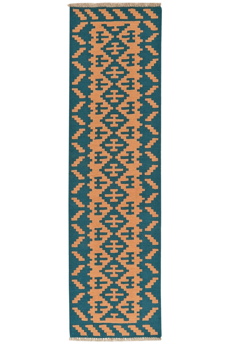 Kelim Gashgai · Handgewebt – Beige, 200x56 cm