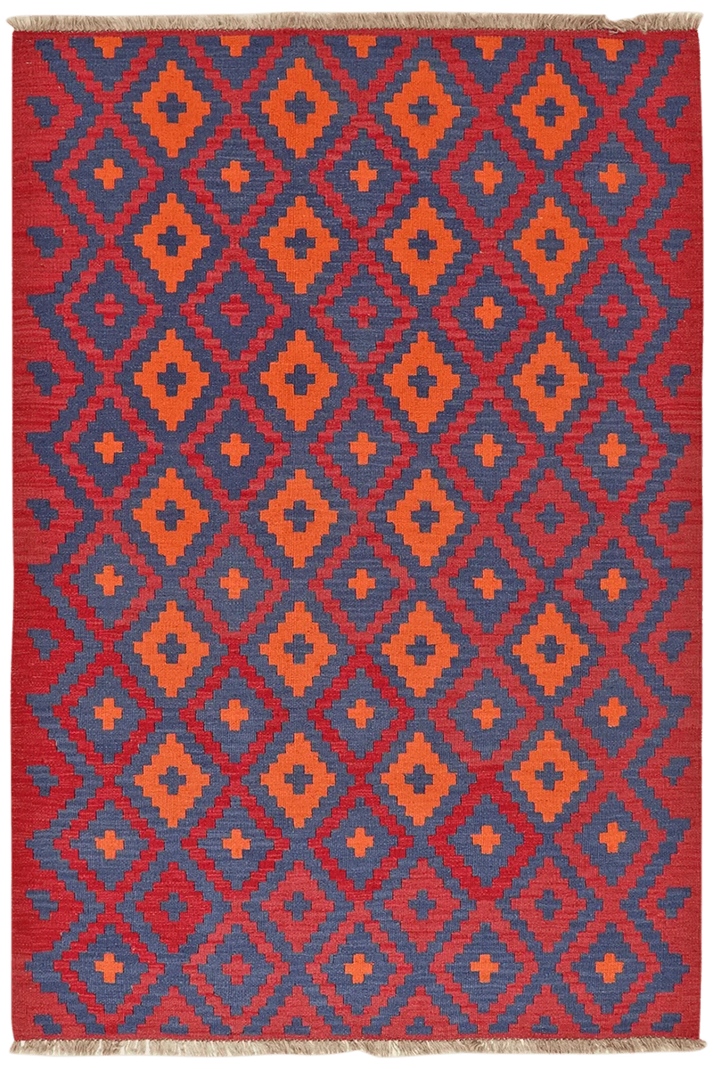 Kelim Gashgai · Handgewebt – Rot, 183x125 cm