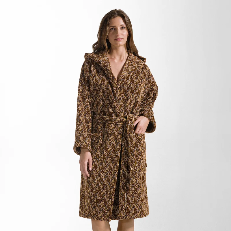 Accappatoio con Cappuccio Jaipur Moderno in Spugna 410 gr/mq