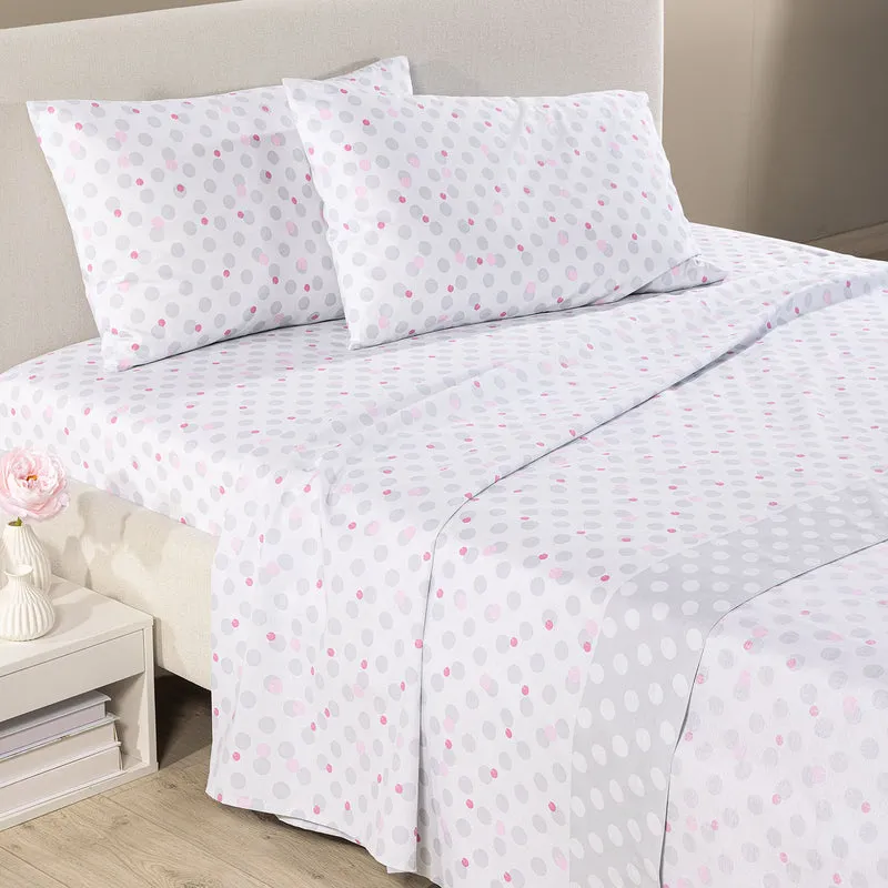 Completo Lenzuola Pois in Cotone