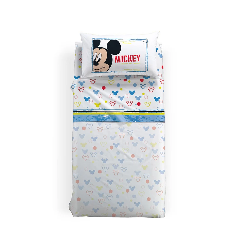 Completo Lenzuola in Flanella Mickey Avventura Cartoons Ragazzo