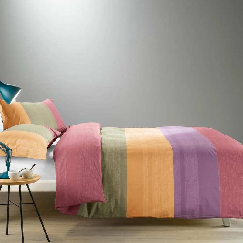 Copripiumino con federe arcobaleno Moderno in Cotone