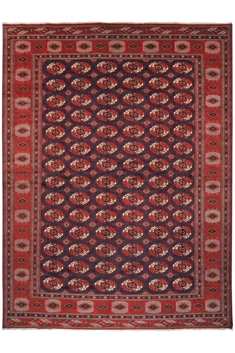 Turkman · Handgeknüpft – Blau, 390x289 cm
