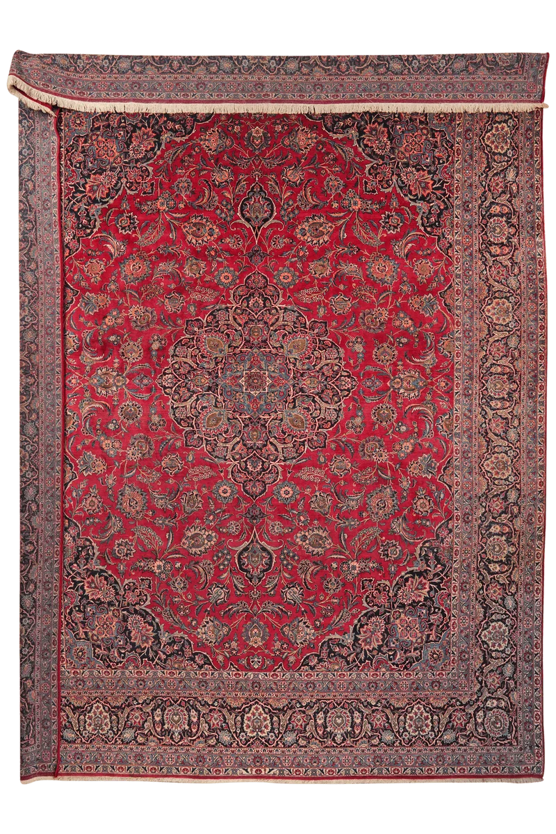 Kashan · Handgeknüpft – Rot, 447x335 cm
