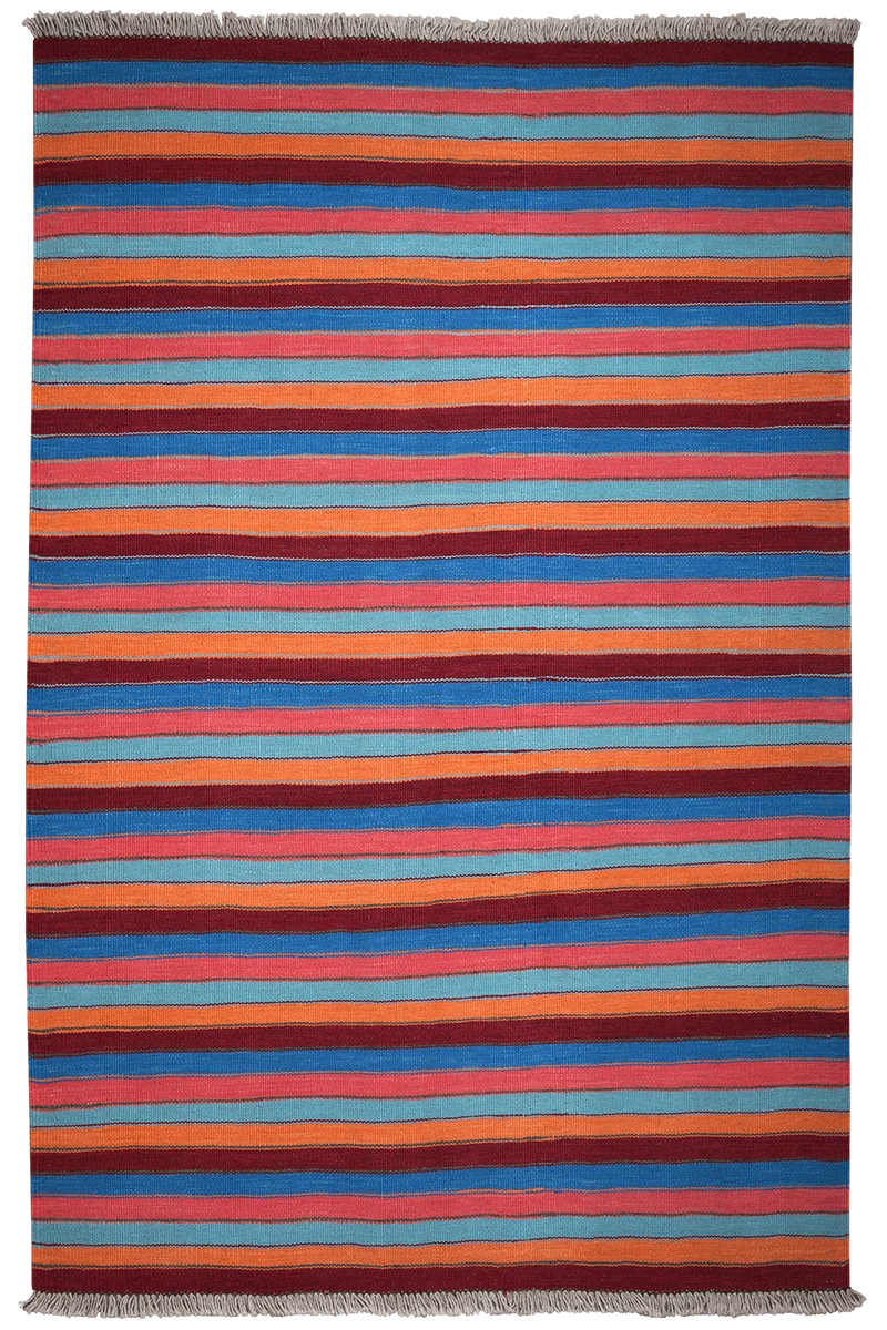 Kelim Gashgai · Handgewebt – Grün, 190x126 cm