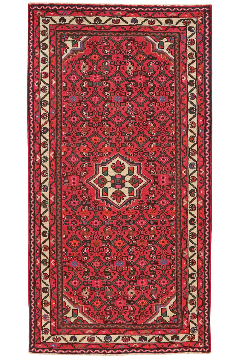 Hosseinabad · Handgeknüpft – Rot, 195x101 cm