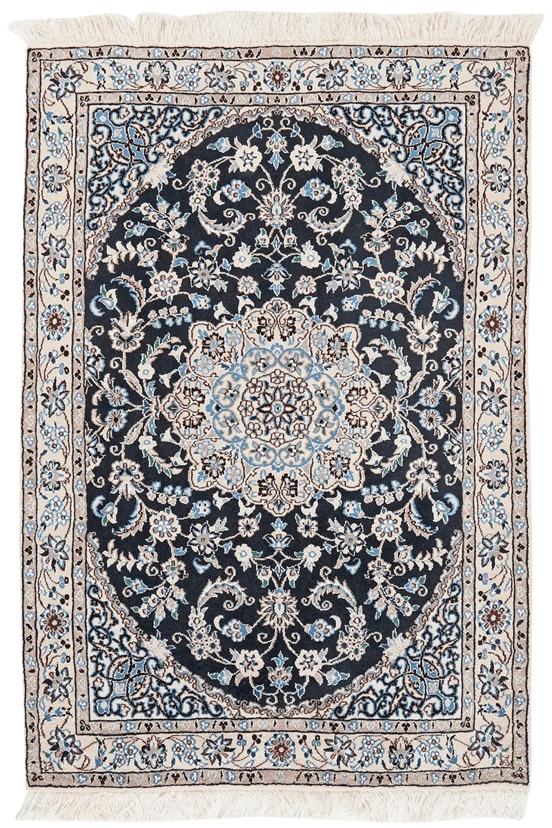 Nain 9La · Handgeknüpft – Blau, 147x98 cm