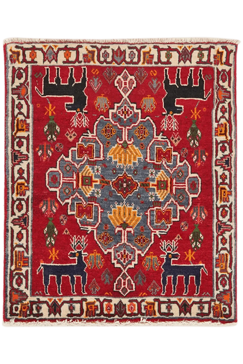 Gashgai · Handgeknüpft – Rot, 66x55 cm