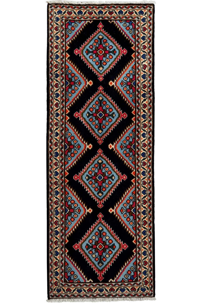 Hamadan · Handgeknüpft – Blau, 192x69 cm
