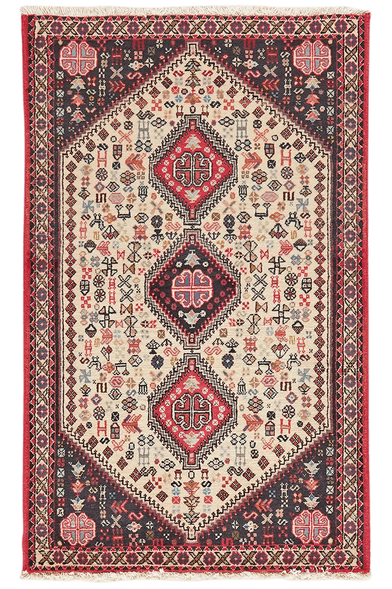 Abadeh · Handgeknüpft – Beige, 122x76 cm