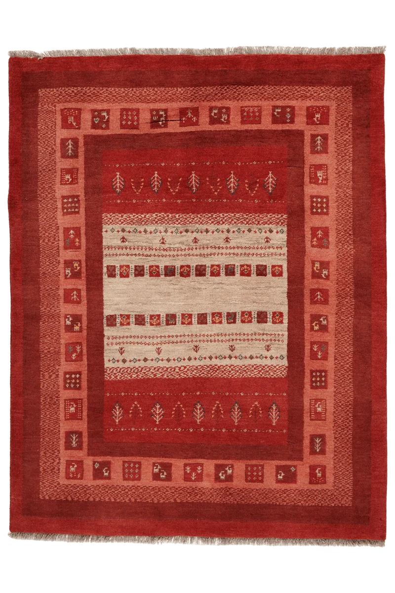 Gabbeh Sonnat · Handgeknüpft – Bunt, 205x158 cm