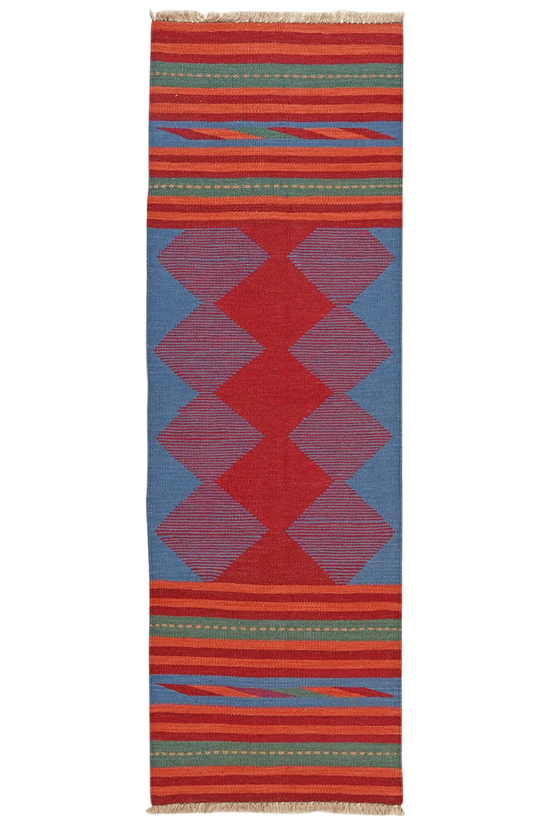 Kelim Gashgai · Handgewebt – Bunt, 193x64 cm