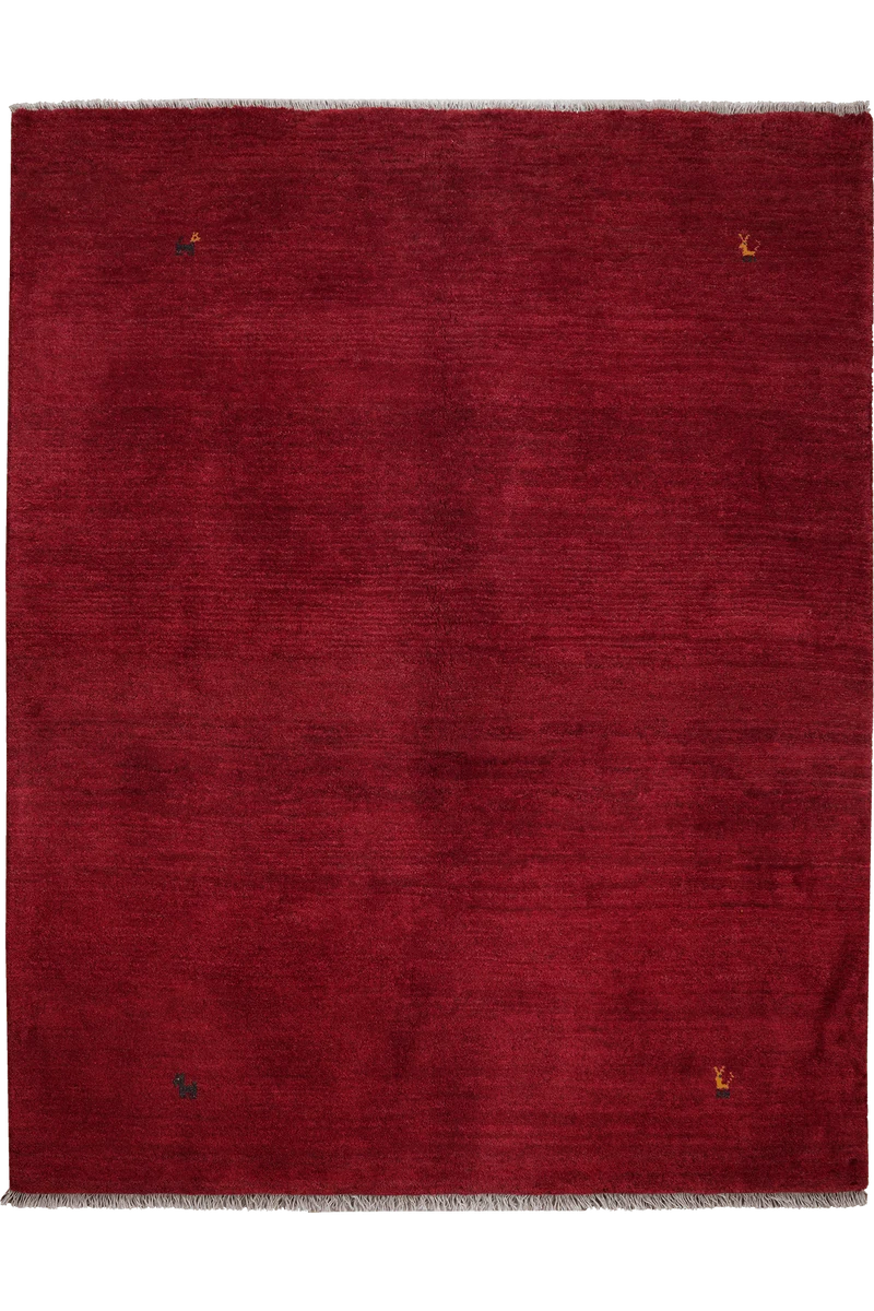 Gabbeh · Handgeknüpft – Rot, 204x160 cm
