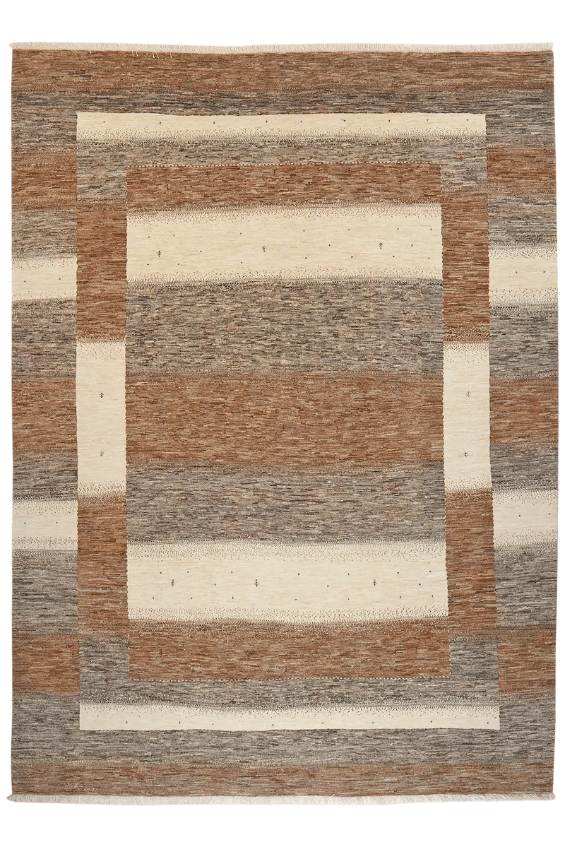 Rizbaf · Handgeknüpft – Braun, 296x217 cm