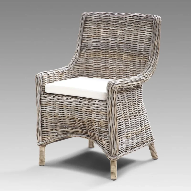 Rattan-Sessel KUNATA Kubu Grey inkl. Sitzkissen