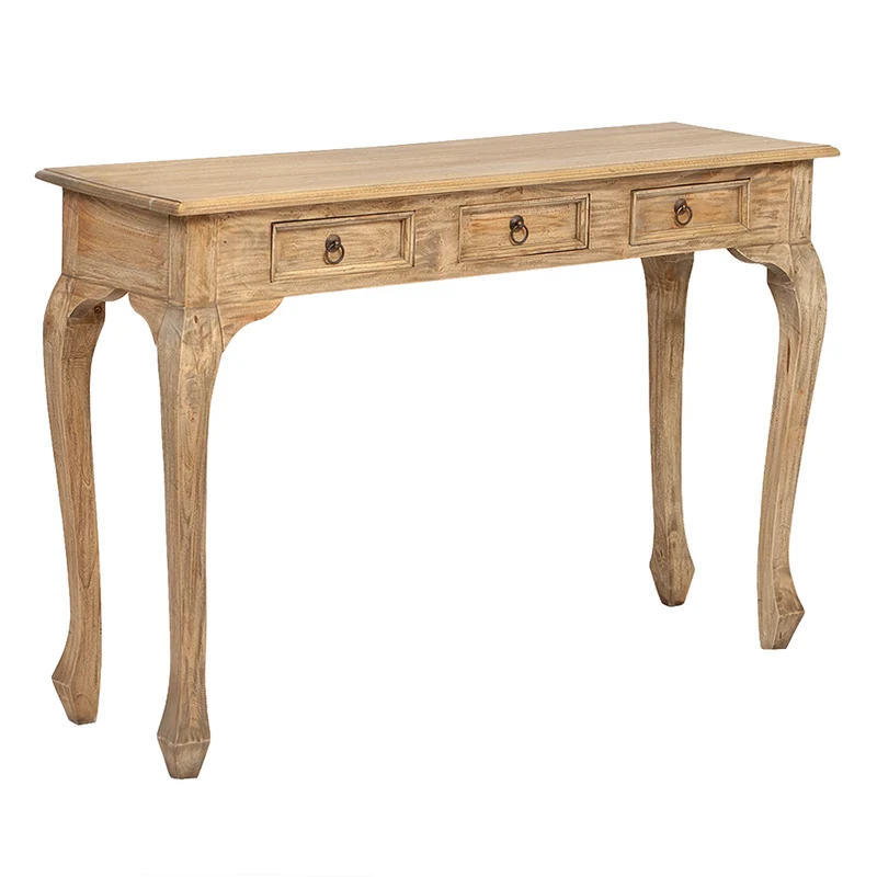 Massivholz Konsolentisch CORUNA Mahagoni Antik-Natural 120cm